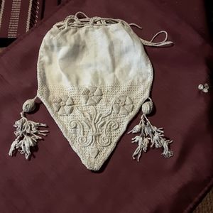 Gorgeous Victorian antique bag with finely crocheted embellishments